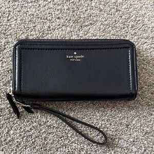 Kate Spade Black Zip-Around Wristlet